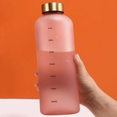 Gourde de sport - BottleTimeMarker™ - Rose