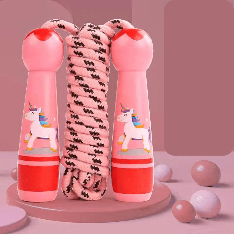 corde a sauter rose licorne