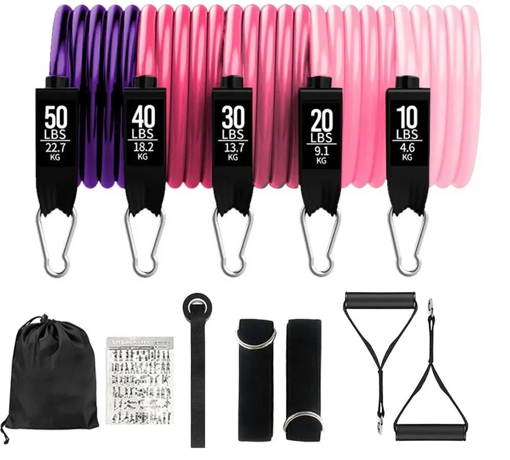 elastique sport kit 150lbs rose violet