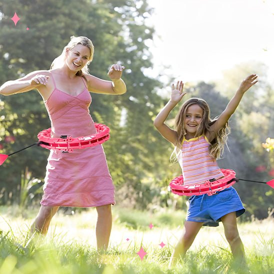 hula hoop fitness mere fille exercices