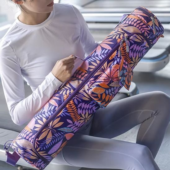 sac yoga imprime violet femme salle sport