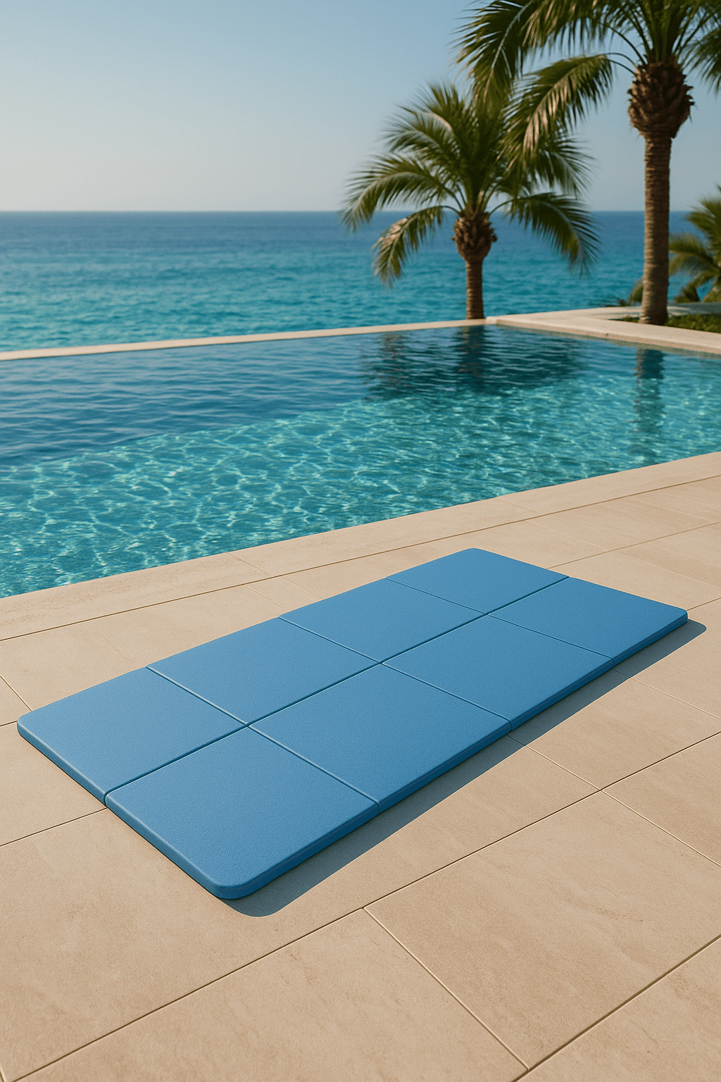 tapis pilates bleu