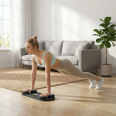 planche-pilates-femme-dans-son-salon-entrainement