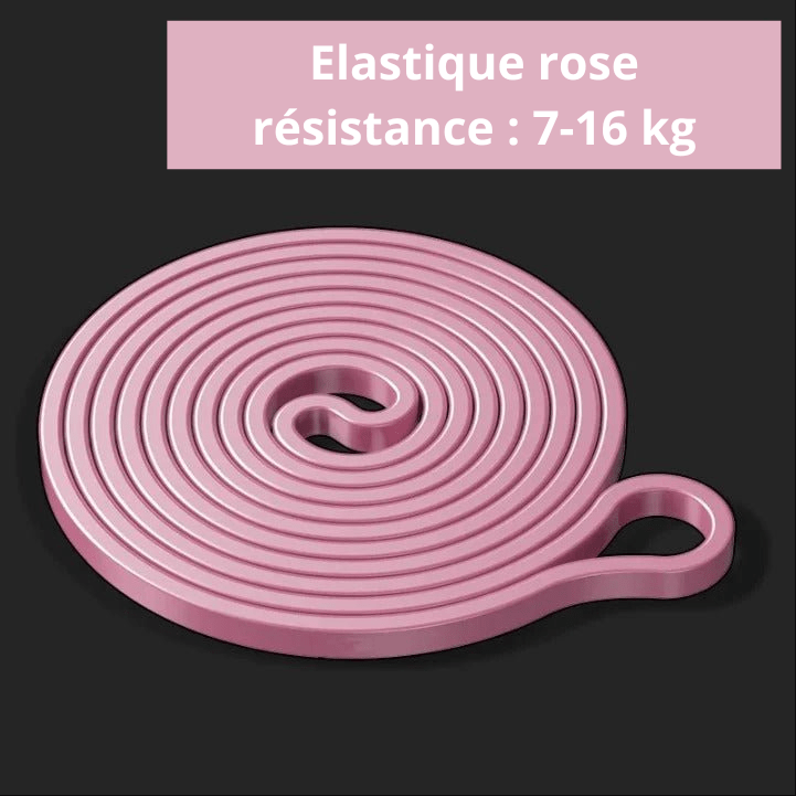Elastique rose résistance : 7-16-kg
