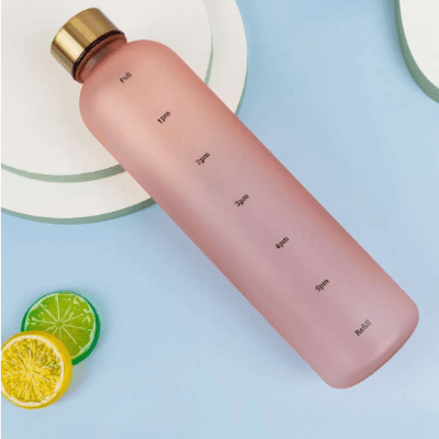 Gourde de sport - BottleTimeMarker™ - Rose