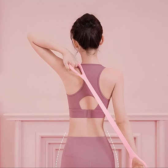 bande elastique femme exercice dos