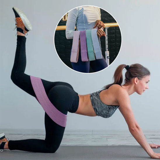 bande elastique femme musclant exercice fessier