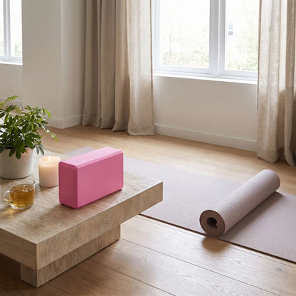 brique de yoga rose