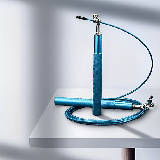corde a sauter bleue table
