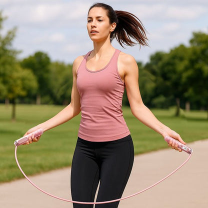 corde a sauter femme exercices au parc
