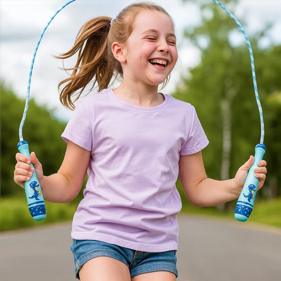 corde a sauter fille heureuse
