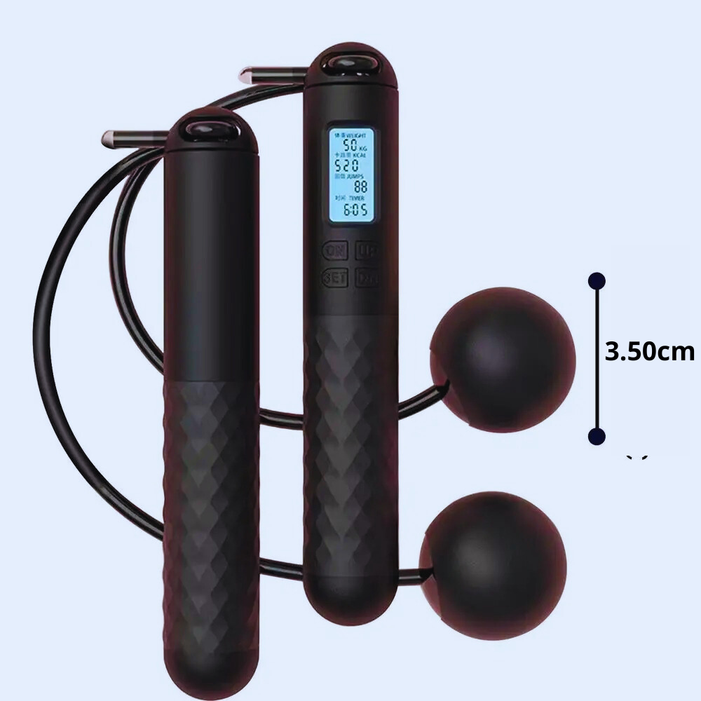 corde a sauter sans fil noire