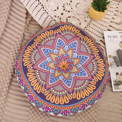 coussin yoga motif étoile violine