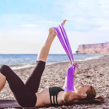 elastique musculation femme exercices à la plage