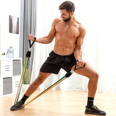 Elastique musculation homme entrainement a domicile