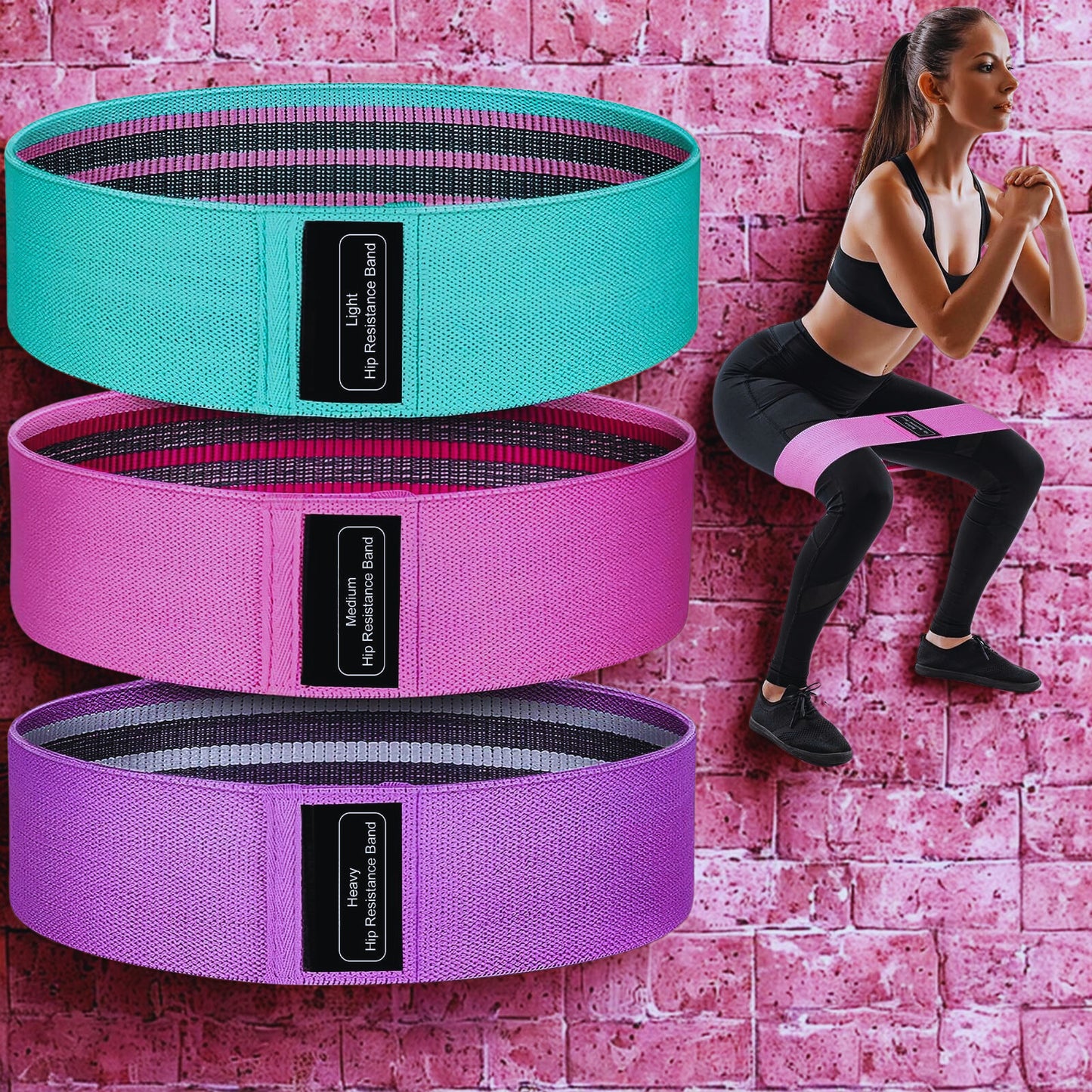 elastique pour le sport lot de trois colore