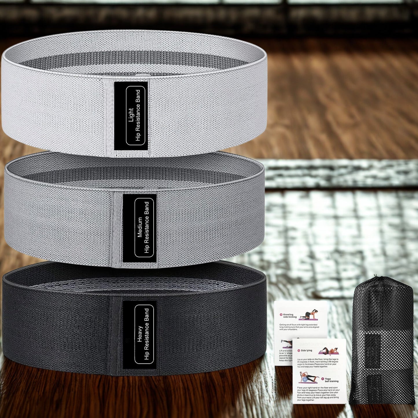 elastique pour le sport lot de trois gris