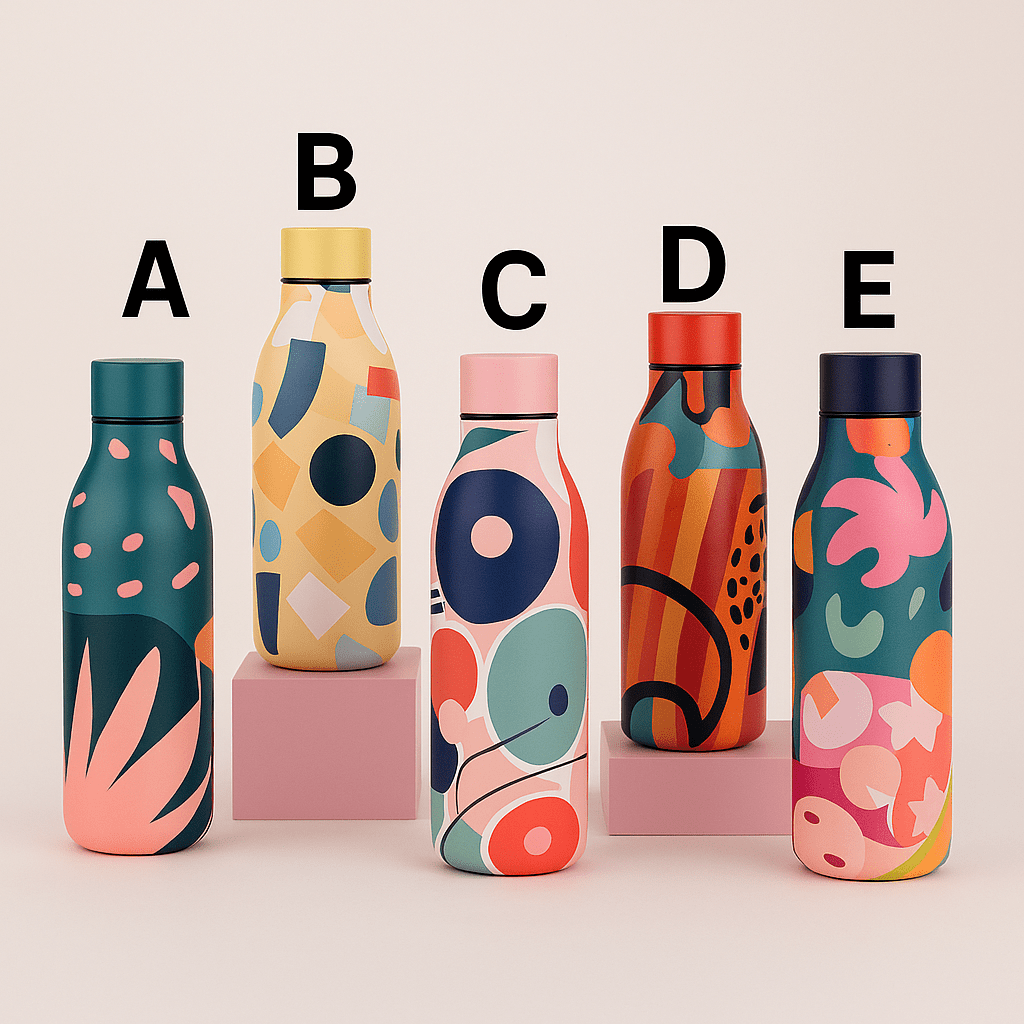 gourde isotherme 5 motifs