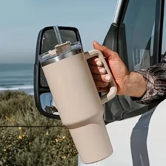 Gourde isotherme beige