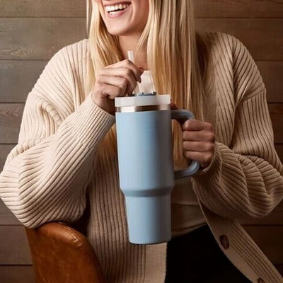 Gourde isotherme bleue