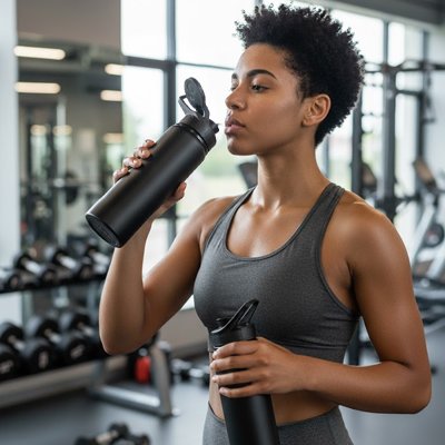 Gourde isotherme femme entrainment salle de sport
