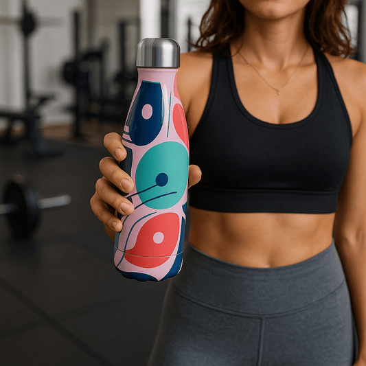 gourde isotherme femme pause en salle sport