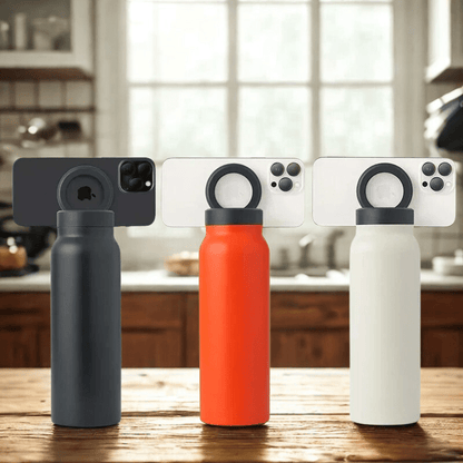 gourde isotherme support telephone pratique pour sport