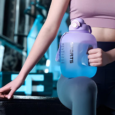 gourde paille violette bleutee