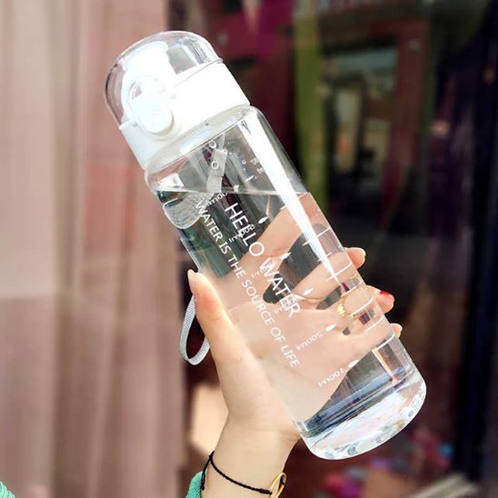 gourde sport blanche hello water