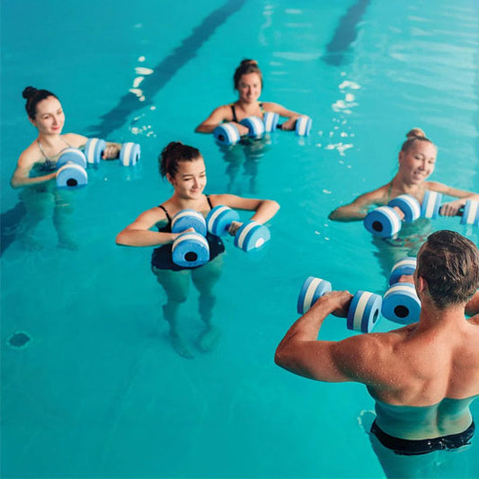 halteres cours aquagym piscine