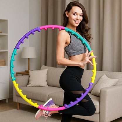 j=hula hoop fitness femme exercices dans son salon