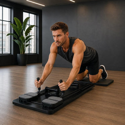 Planche de pilates homme à domicile entrainement