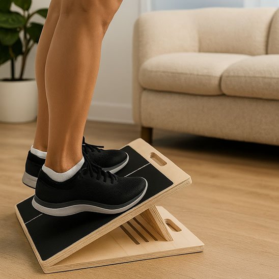 Planche d'équilibre chevilles pointes des pieds sur planches