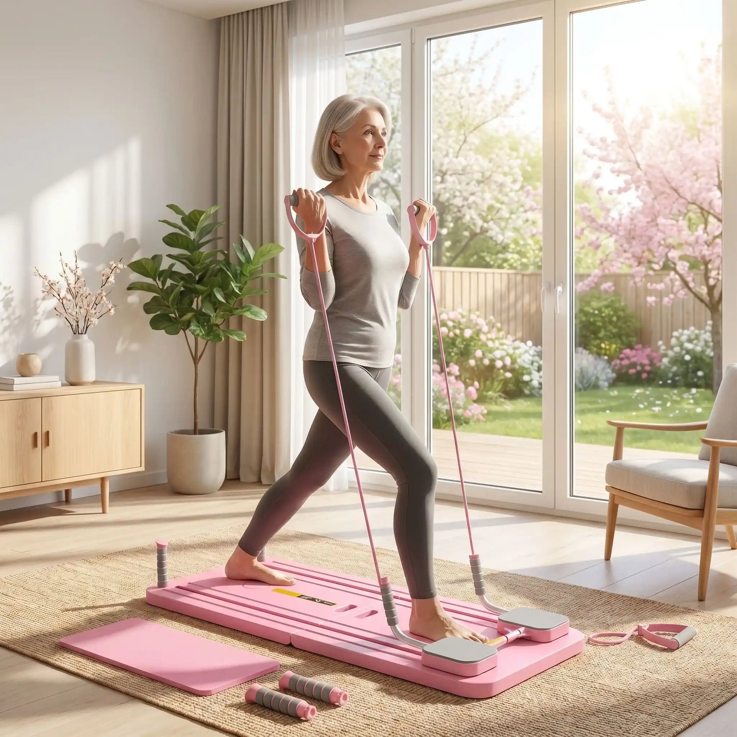 planche Pilates entrainement femme a domicile avec planche