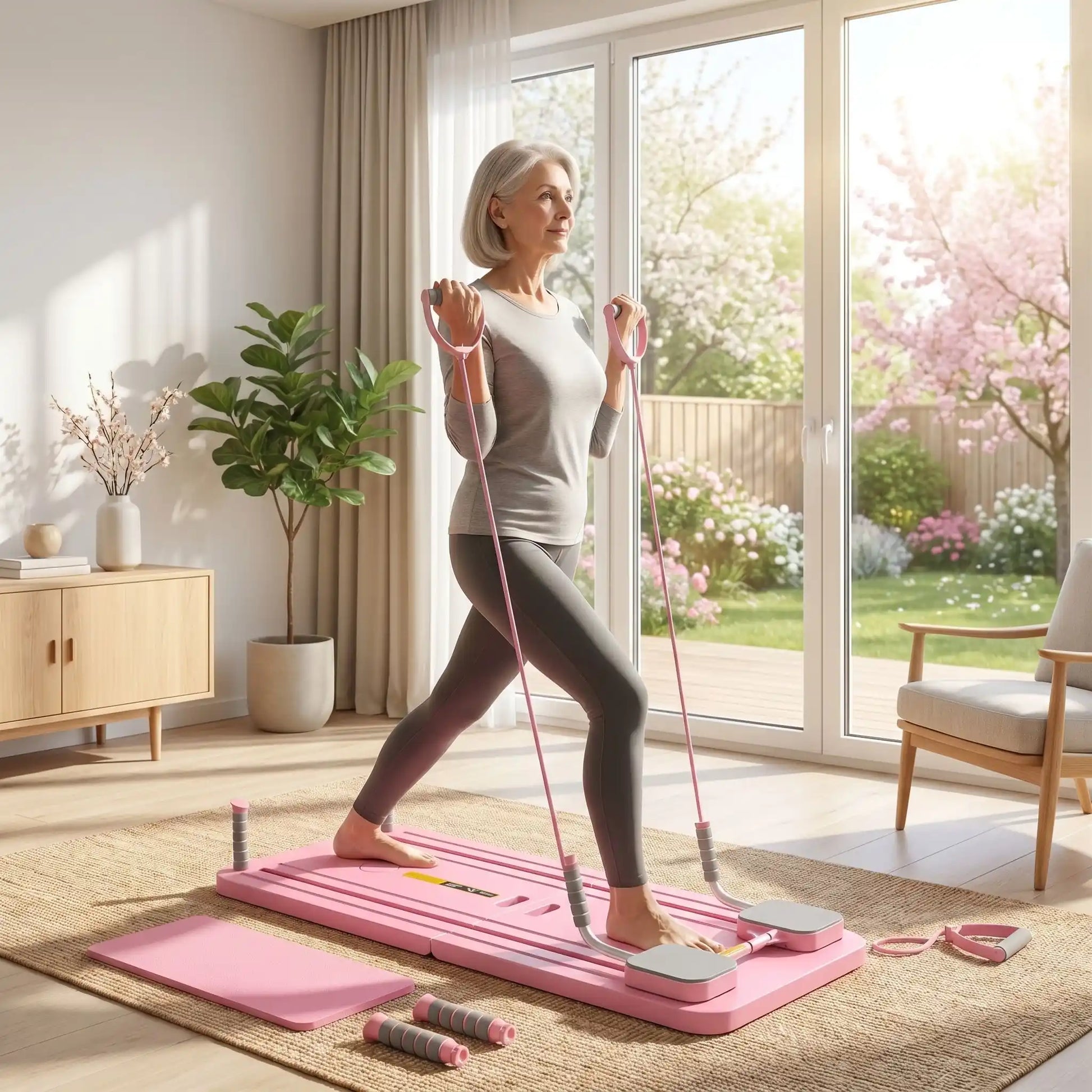 planche Pilates entrainement femme a domicile avec planche
