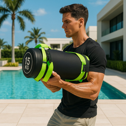 sac de sable homme piscine exercices biceps