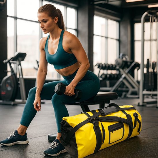 sac de sport femme en salle de sport