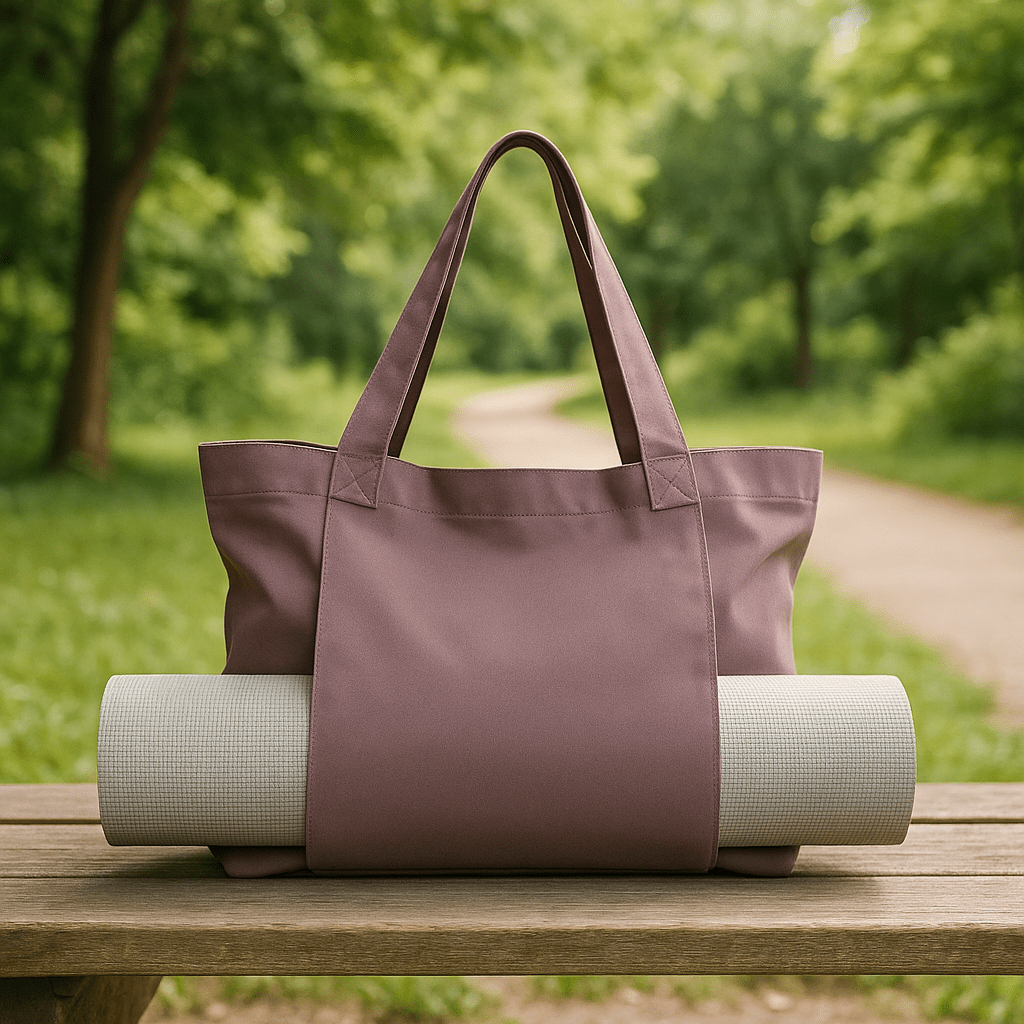 sac tapis yoga gris marron