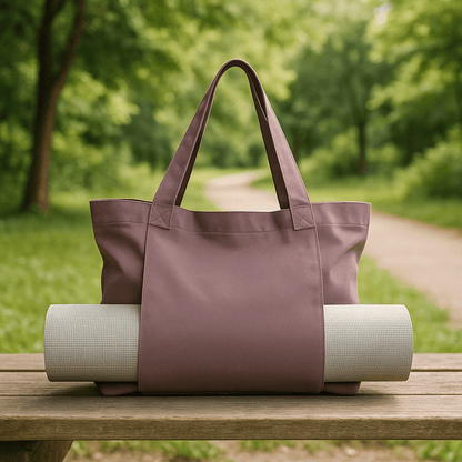 sac tapis yoga gris marron