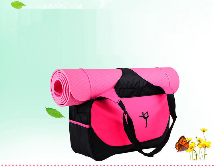 sac yoga noir et rose