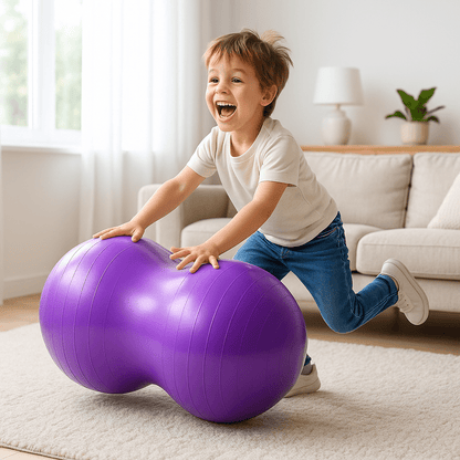 swiss ball enfant jouant