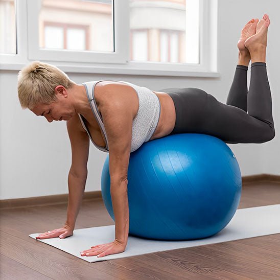 swiss ball femme extension sur ballon
