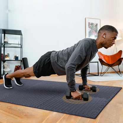 tapis de gymnastique homme exercices dans son salon