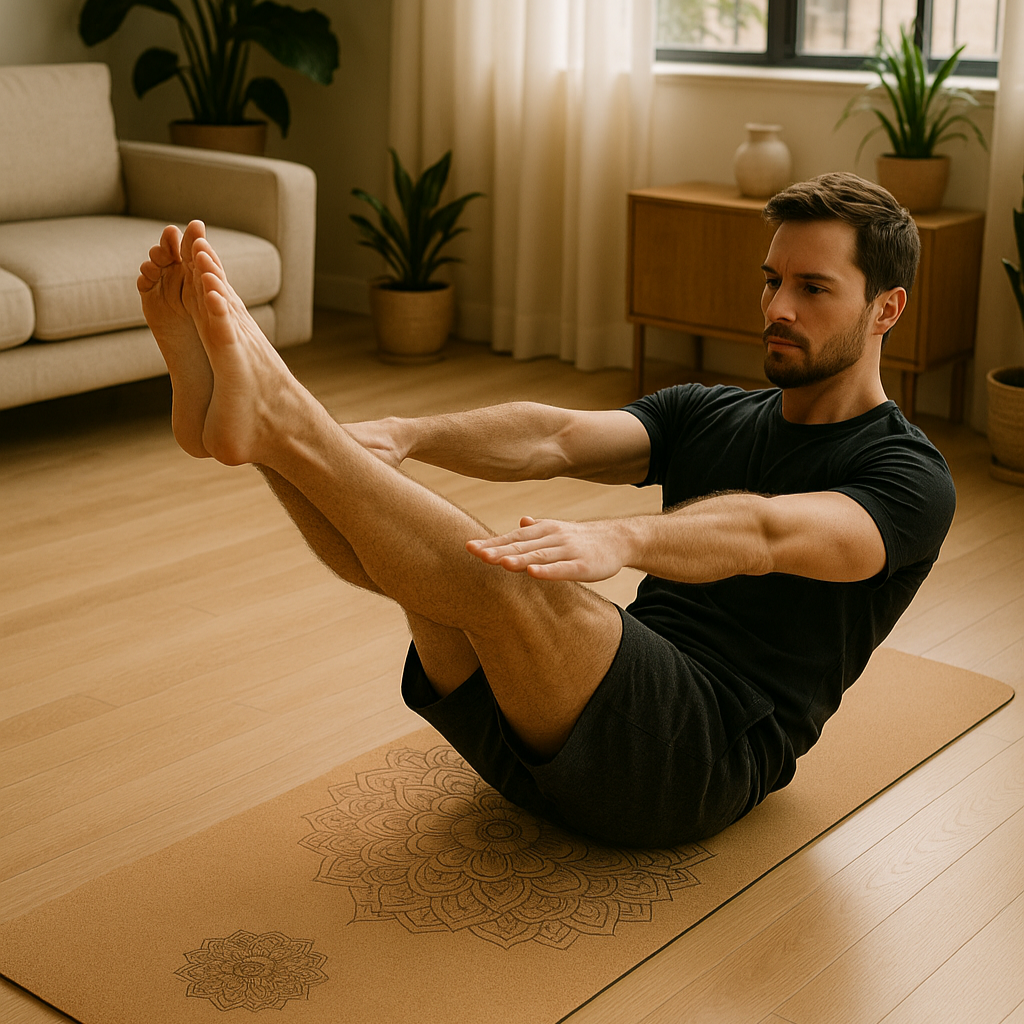 tapis de pilates homme exercices appartement