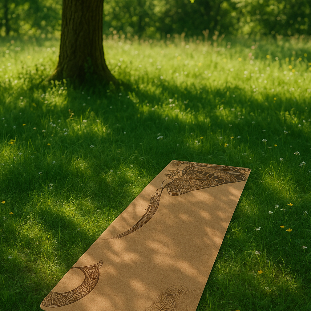 tapis-de-pilates sous un arbre