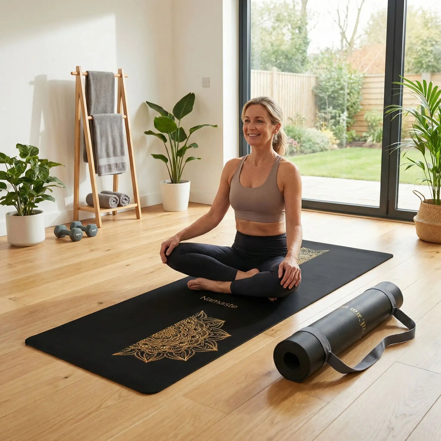 tapis de yoga antidérapant femme salle sport domicile