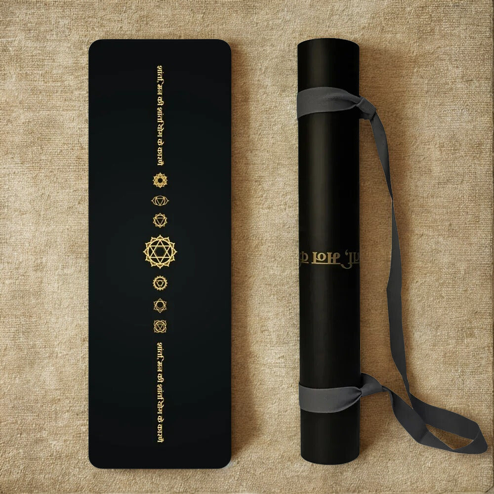 tapis de yoga antidérapant motif ligne