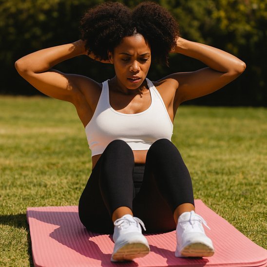 Tapis de yoga épais entrainement abdos en exterieur