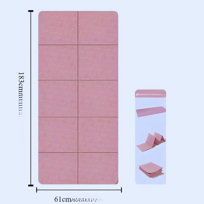 tapis de yoga pliable rose
