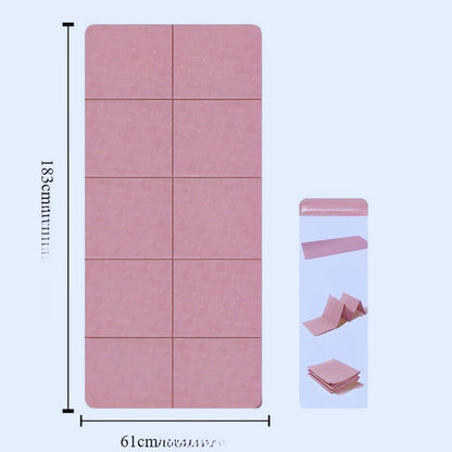 tapis de yoga pliable rose